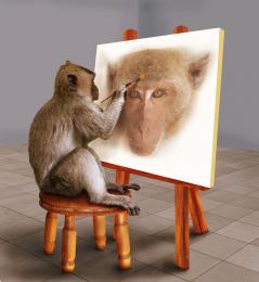 Monkey Artist Picture